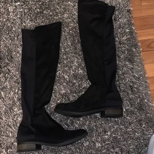 Black knee high boots